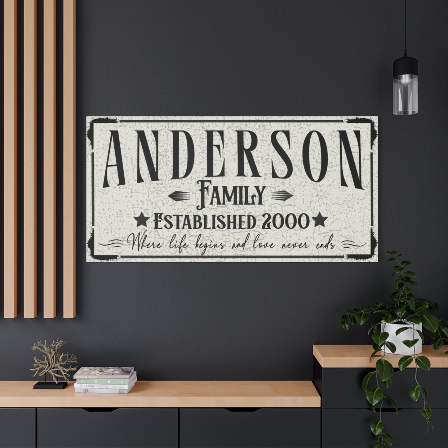 Personalized Family Name wall canvas