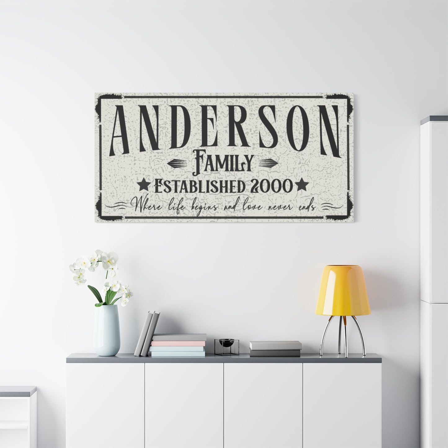 Personalized Family Name wall canvas