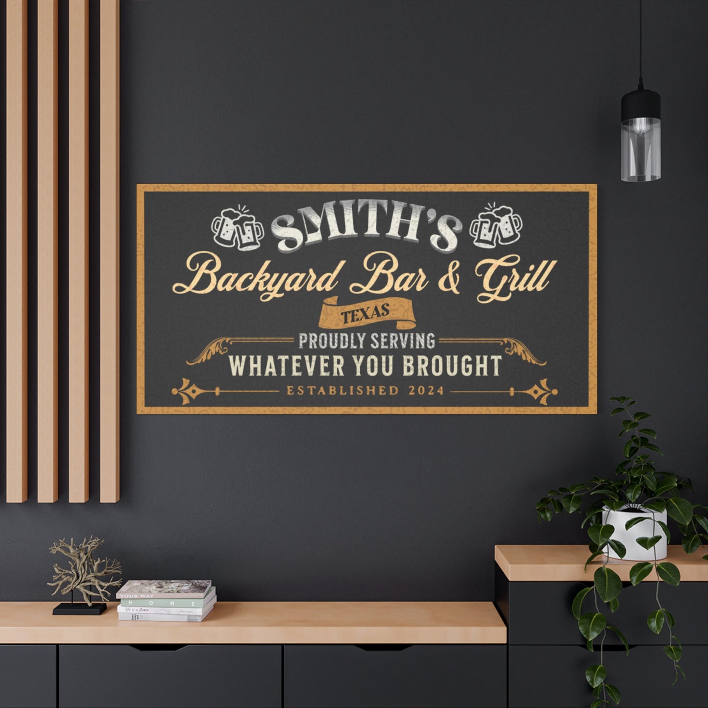 Personalized Bar Wall Canvas