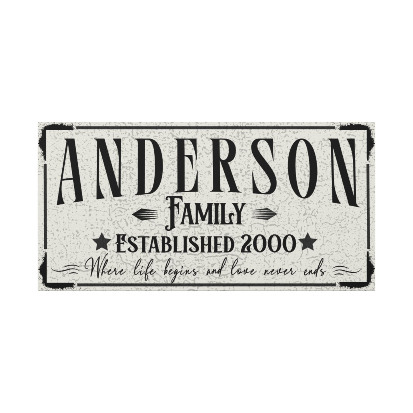 Personalized Family Name wall canvas