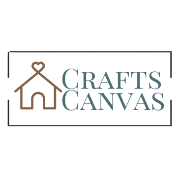 Home sign with a heart on top CraftsCanvas logo